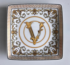 ROSENTHAL  VERSACE VIRTUS GALA WHITE PLAT CARRE COUPELLE VIDE POCHE PORCELAINE