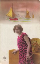 WOMEN'S ELEGANT CHINESE UMBRELLA CP - ILLUSTRIOUS SAILING BOATS - 63871