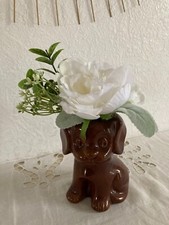 ⚜️ Antique Vintage Ceramic Dog Shaped Vase Height 13cm