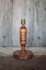 Lampe bois art déco, pied de