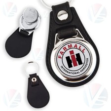 Porte-clés Farmall en simili cuir synthétique avec jeton de caddie