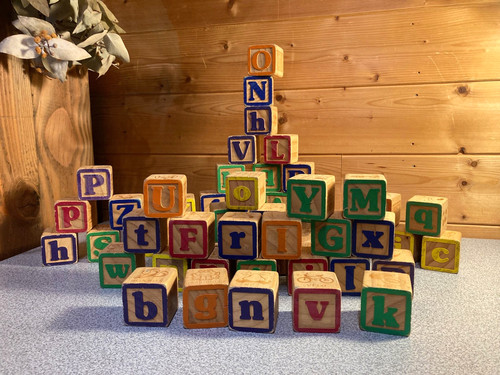 Jeu cubes bois - jeu, de