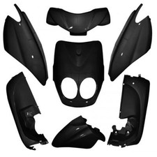 Kit carénage P2R pour Scooter MBK 50 Ovetto 2011 à 2020 7 pieces noir brillant