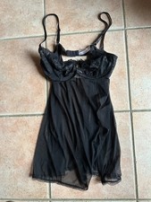 Nuisette dentelle et voile noire Orcanta Taille L