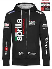 APRILIA racing italy motorcycle gp be a racer zip sweatshirt + 3 free stickers