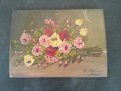 Bouquet fleurs peinture - de,