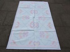 Old Traditionnel Main Fabriqué Indien Dari Oriental Bleu Coton Kilim 190x120cm