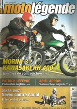 MOTO LEGENDE N°175 MORINI 3 1/2 / PATRICK LEFEVRE / ARIEL ARROW / DAKAR 1987