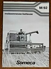prospectus harvester brochure Someca M 92 tractor tractor tractor tractor