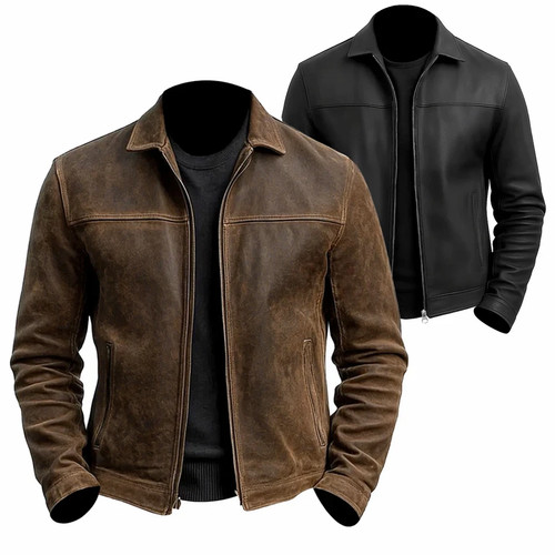Veste motard café racer clara - café,