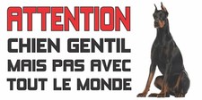 Plaque Attention au chien