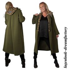 Manteau Détail Richer Lagenlook - Double-Look Capuche Leo-Camel-Noir 40 42 44 46