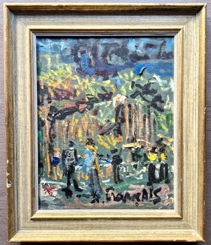 Ancien tableau personnage - , au
