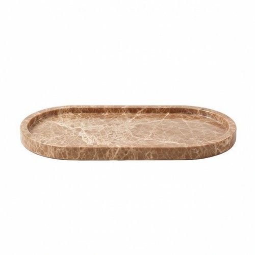 Plateau ovale marbre veines - ovale, en