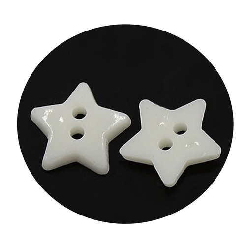 Boutons acrylique blanc - boutons,