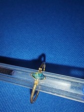 Bague en or 18K 1,2 g  Poinçon Tête D'aigle Pierre Bleu 