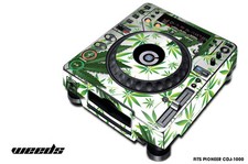 Autocollant Décalque Pour Pioneer CDJ 1000 Table De Mixage DJ Pro Audio WEED W