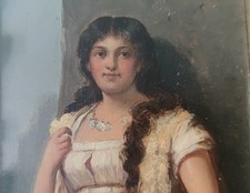 Tableau Ancien Femme Gitane