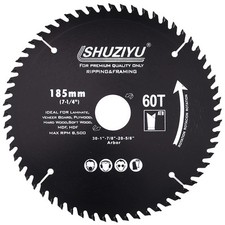  185mm 60T Trou 30mm. Lame De Scie Circulaire À Bois