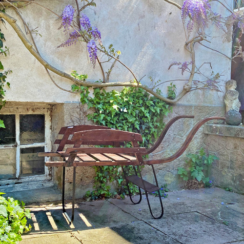 Ancien porte plantes - porte, plantes/bûches