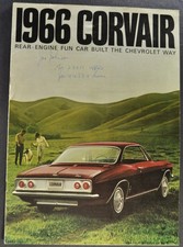 1966 Chevrolet Corvair Brochure Corsa Monza Nice Original 66 Not a Reprint