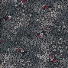 Tissu Japonais Lapins Vagues