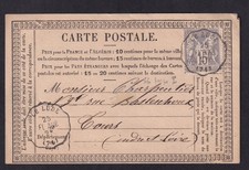 Sarthe-Carte avec cachet convoyeur station LE LUDE sur N°66