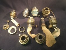 Lot of old bobèches, burner nozzle for kerosene lamp, for spare parts