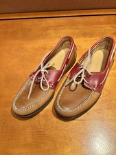 Sebago Docksides Shoes Mens Size 11.5 Brown Leather Boat Deck Moccasin Casual