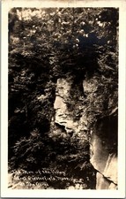 RPPC Old Man of the Valley West Chesterfield MA Vintage Postcard X16