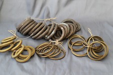 Lot d'anneaux en laiton creux et pleins pour rideaux