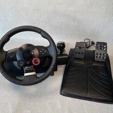Logitech Driving Force GT E-X5C19 Steering Wheel pedal AC adapter PS3 Untested