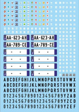 license plate north of France 1/18 decal decal easy installation