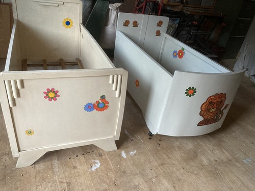 Lit ancien bois - lit,