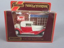 C973 Matchbox Y-24 Bugatti Type 44 Bicolore 1927 En Boite Vintage Paris Match