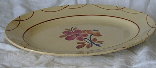 Ancien plat service - de, ovale