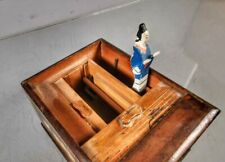 CIGARETTE DISPENSER old early 20th century wood Japan wood marquete art cigar