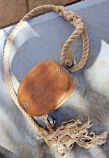 large pulley antique boat wood marine sea decoration