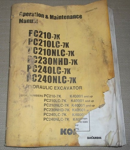 Komatsu pc210 pc240lc 7k - komatsu, pc240lc-7k