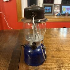Coleman Gas Lantern Model 243 Jr Blue Font Black Ventilator 1935 11/35 Repainted