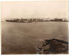 Espagne, Espana, Cadix, vue panoramique de la ville  vintage albumen print   