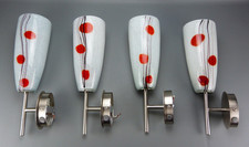 Beautiful in appearance of 4 mass tinted glass wall sconces, DLG Murano.