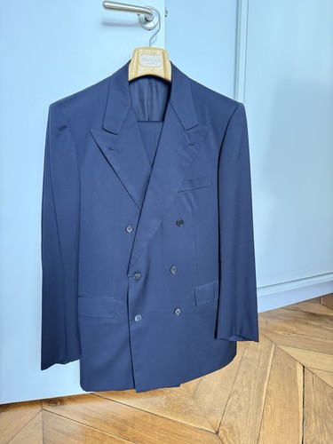 Costume croisé brioni bleu - costume,