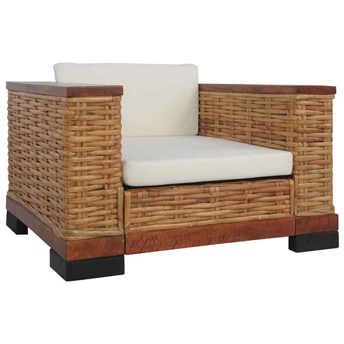 Fauteuil avec coussins marron - coussins,