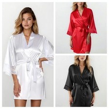 Peignoir Satin Femme Dentelle