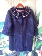 Veste Manteau En Fourrure Bleu