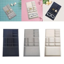 3Pcs Bijoux Plateaux Organisateur Polyvalent Vitrine Boîte Grand pour Montre