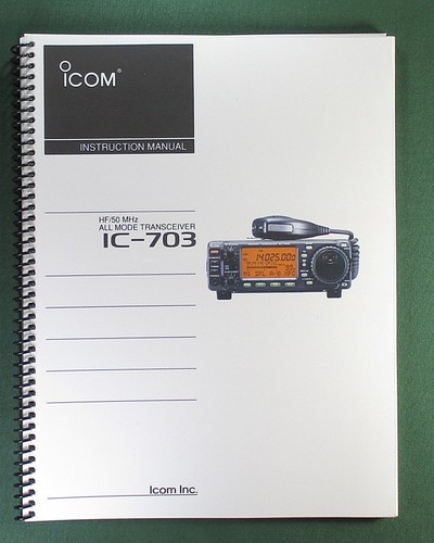 Icom 703 instruction manual - ic-703,