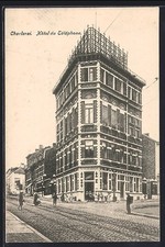 Old postcard Charleroi, Hotel du Téléphone 