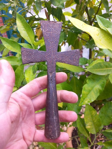 Croix procession fer - fer, forgé